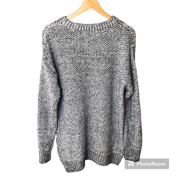 Everly Cableknit Sweater Womens Crewneck Oversized Chunky Long Cozy Gray Warm - Picture 3 of 11